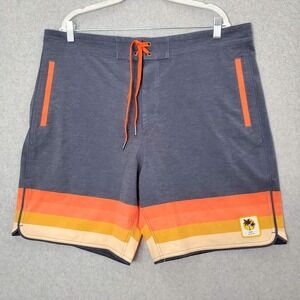 Corona Men Swimwear 38 Gray Boardshorts Logo Outdoor Beach Surt Drawstring READ